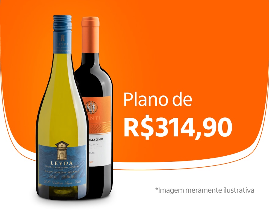 Banner com vinhos do plano Pra Eternizar por R$ 314,90
