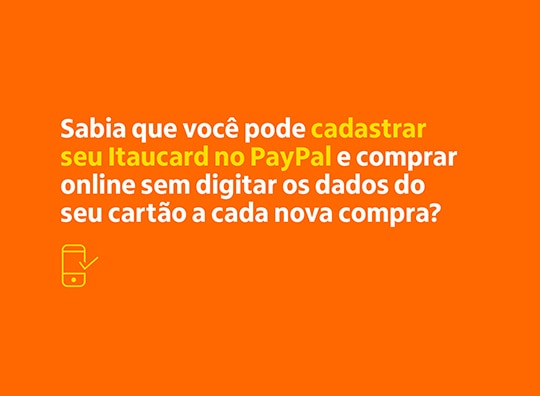 sabia que você pode cadastrar seu itaucard no paypal e compr